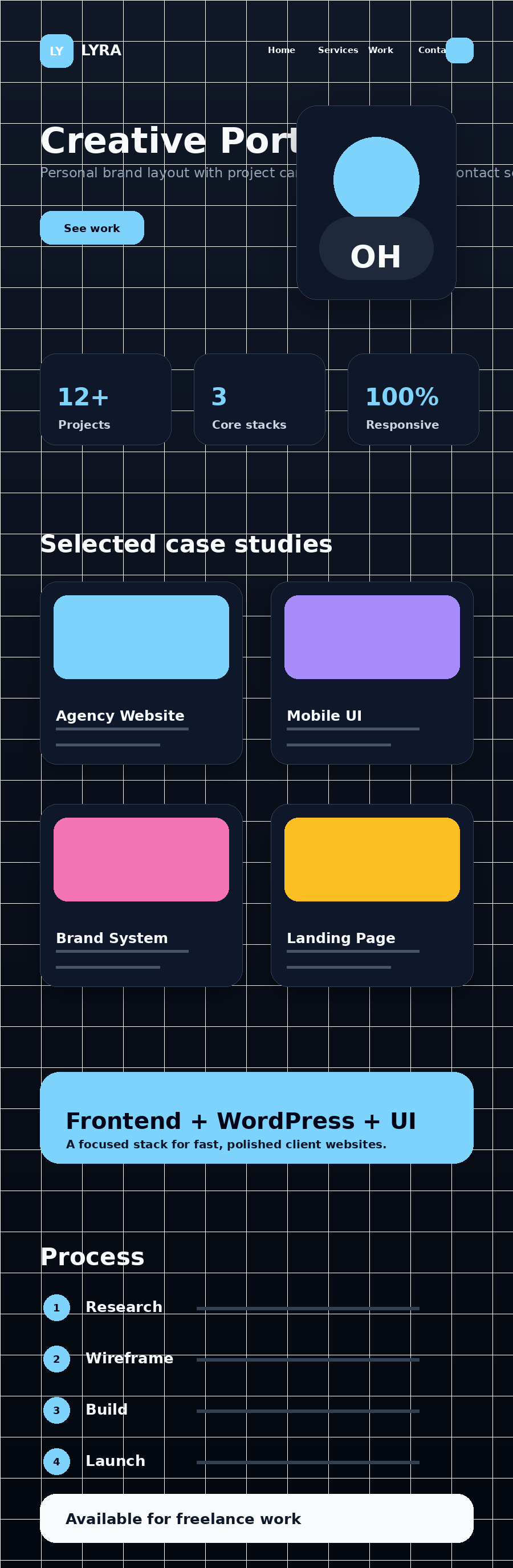 Creative portfolio full website preview